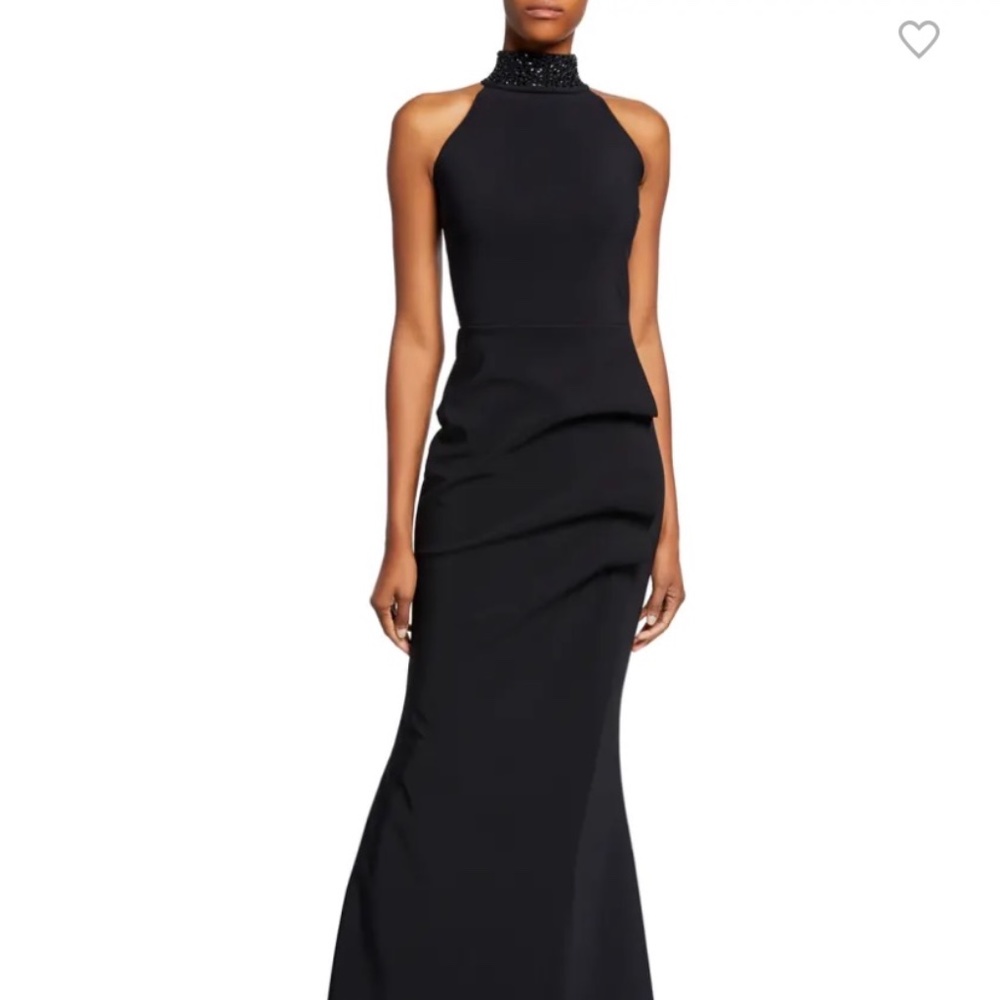 Chiara Boni Black Halter Gown